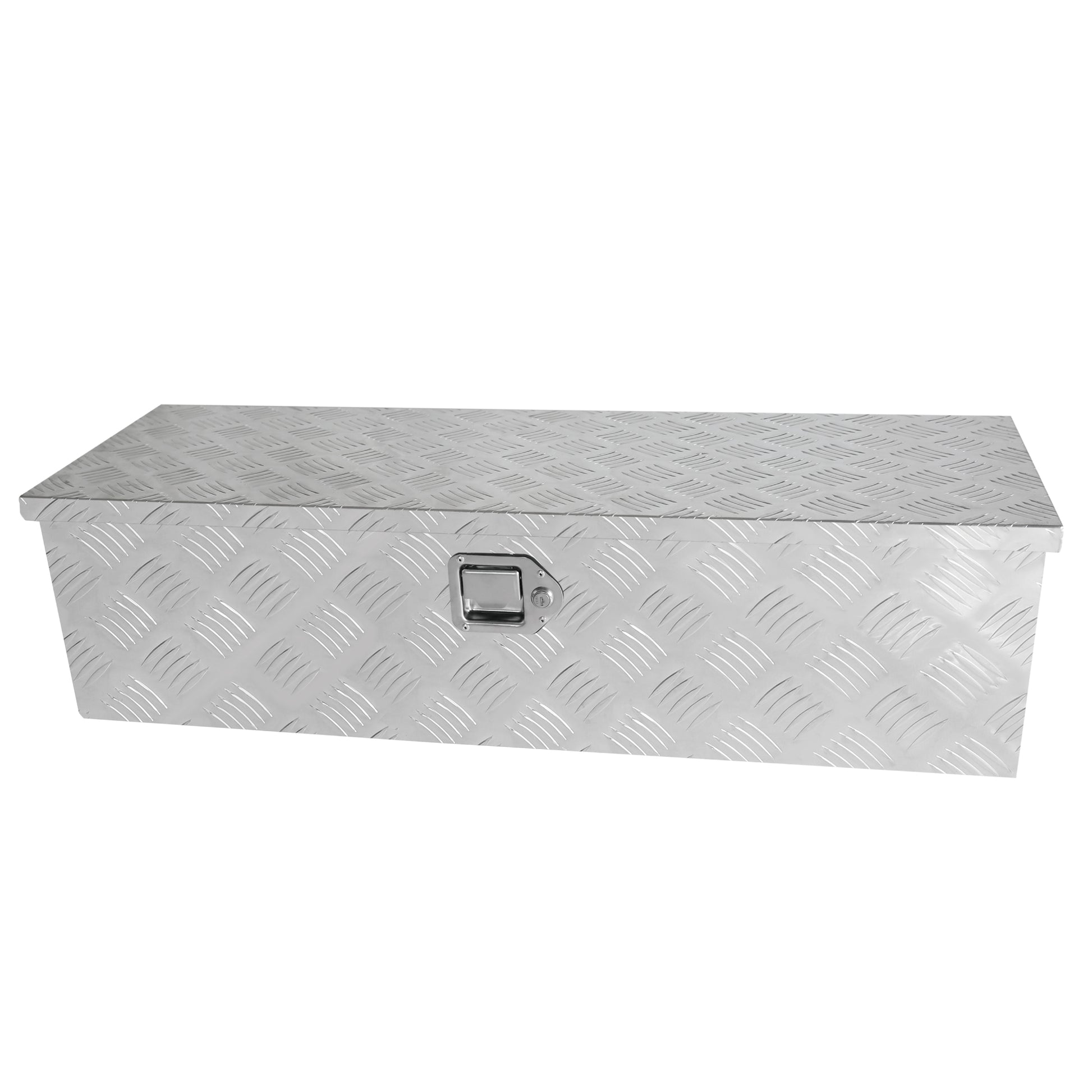 39 Inch Aluminum Truck Tool Long Box, Gas Strut, Truck Bed Tool Box With Side Handle ,Lock And 2 Ke, Tool Storage Box For Truck,Trailer,Pickup 38.8" 12.8" 10.4" Silver Aluminum