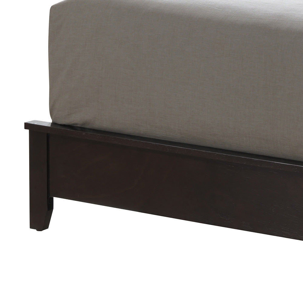 Elegant Transitional King Bed In Rich Espresso Espresso Mdf