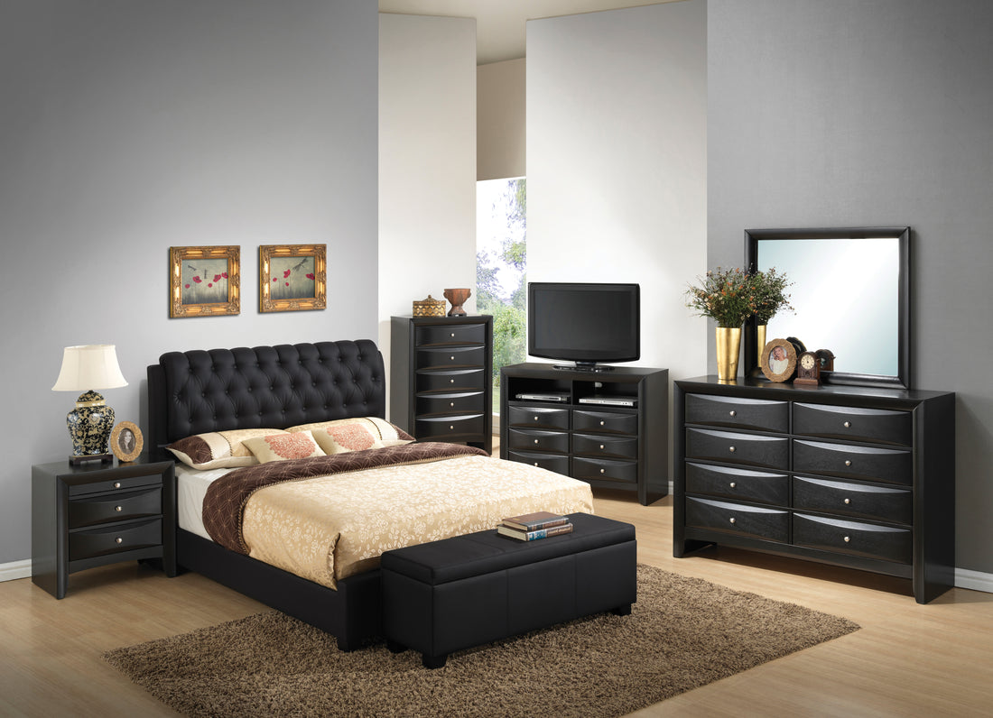 Marilla G1500C Fb Up Full Bedblack Black Foam Pu