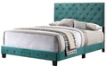 Stylish King Bed For Your Bedroom Green Foam Velvet