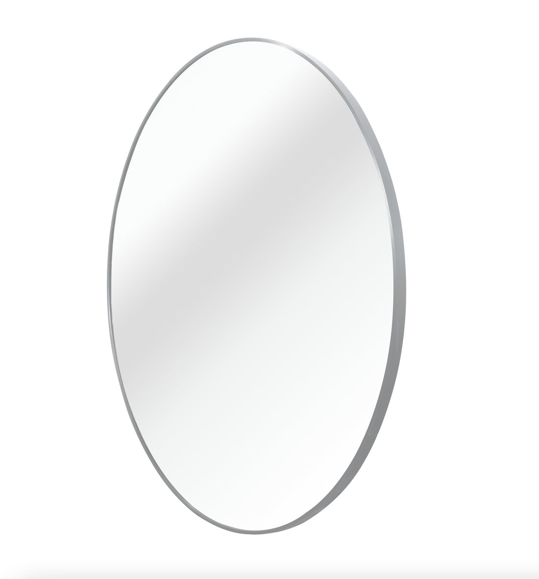 Silver 39 Inch Metal Round Bathroom Mirror silver-classic-glass-aluminium alloy