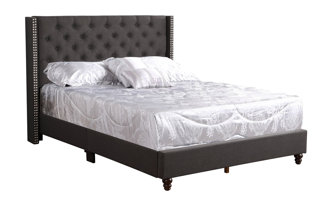 Julie G1906 Fb Up Full Upholstered Bedblack Black Foam Fabric