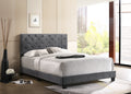 Sophisticated Gray Queen Bed With Style Gray Foam Velvet