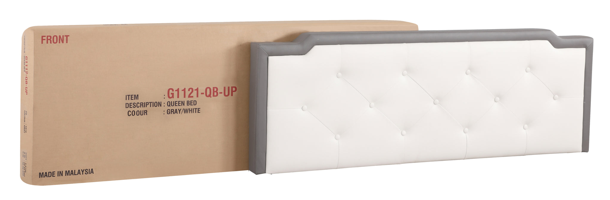Deb G1121 KB UP King Bed All in One light grey-foam-pu