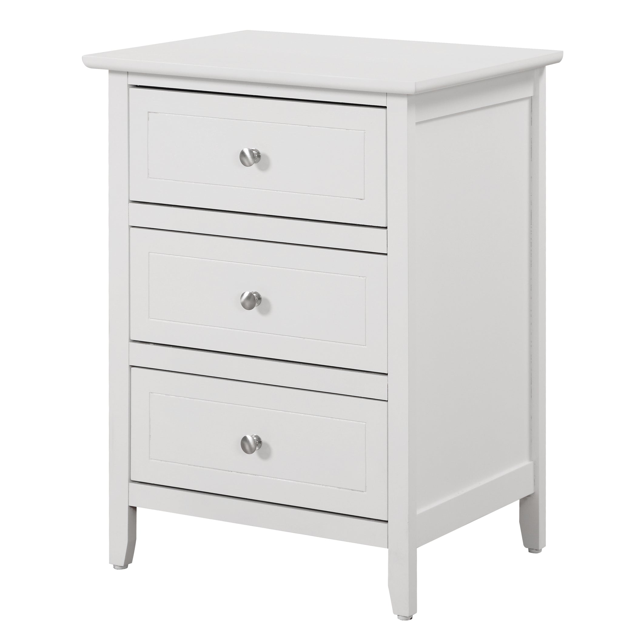 Daniel G1317 N 90 3 Drawer Nightstandwhite White Particle Board