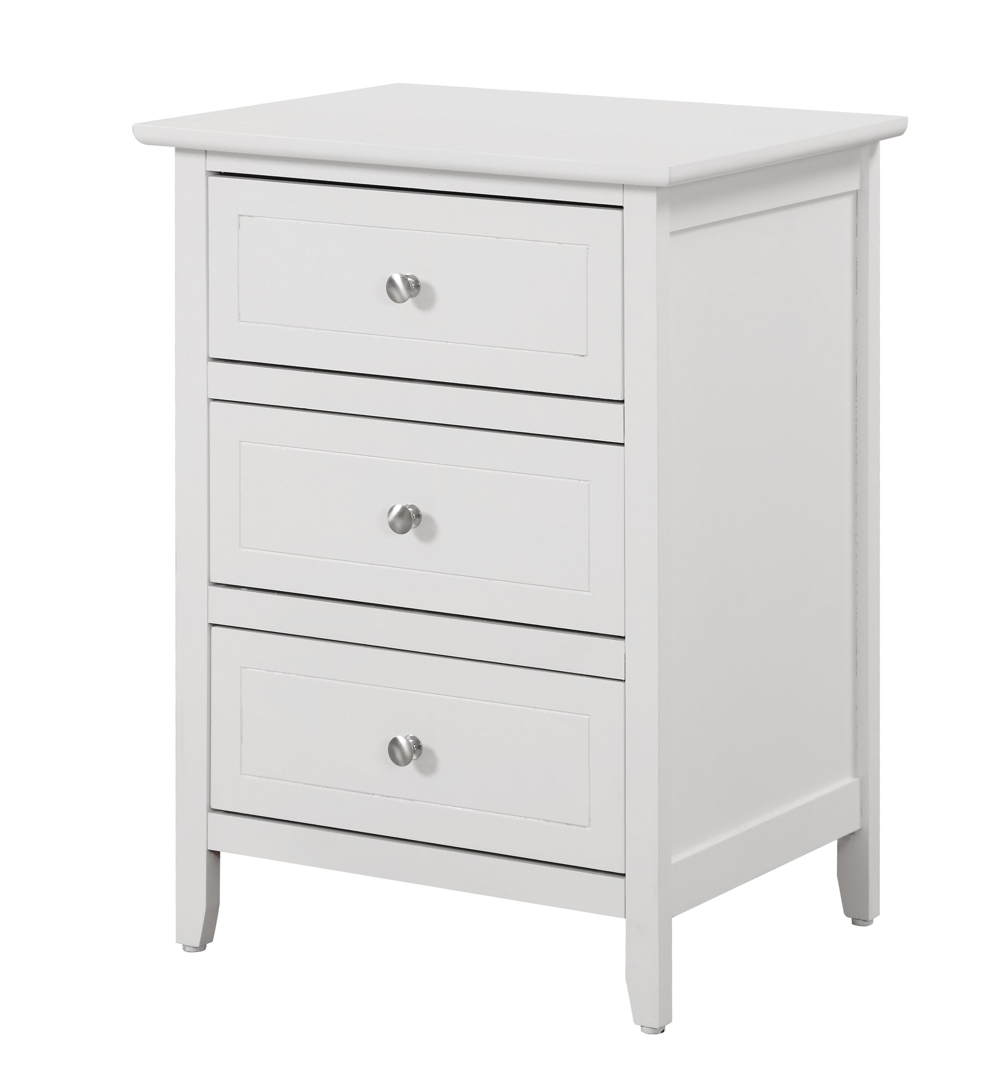 Daniel G1317 N 90 3 Drawer Nightstandwhite White Particle Board