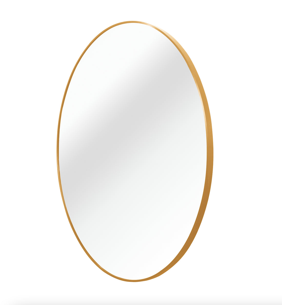 Gold 42 Inch Metal Round Bathroom Mirror Gold Classic Mdf Glass Aluminium Alloy