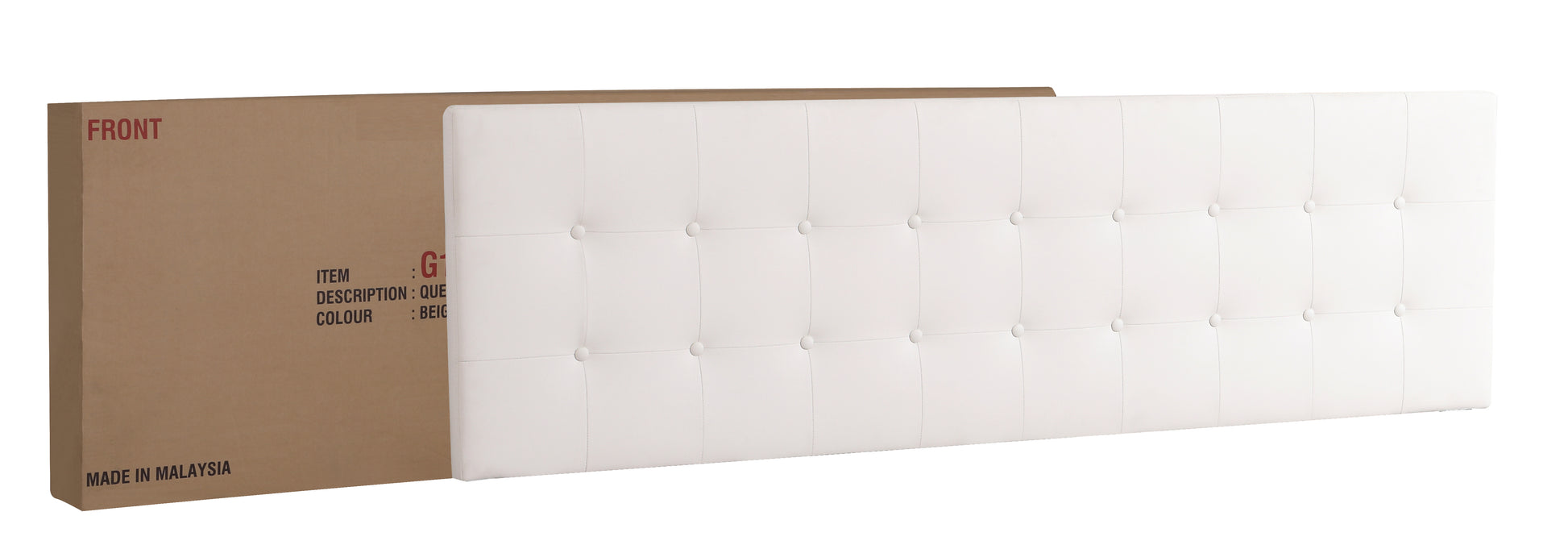 Contemporary White King Sized Bed Box Spring Required King White Foam Faux Leather Pu
