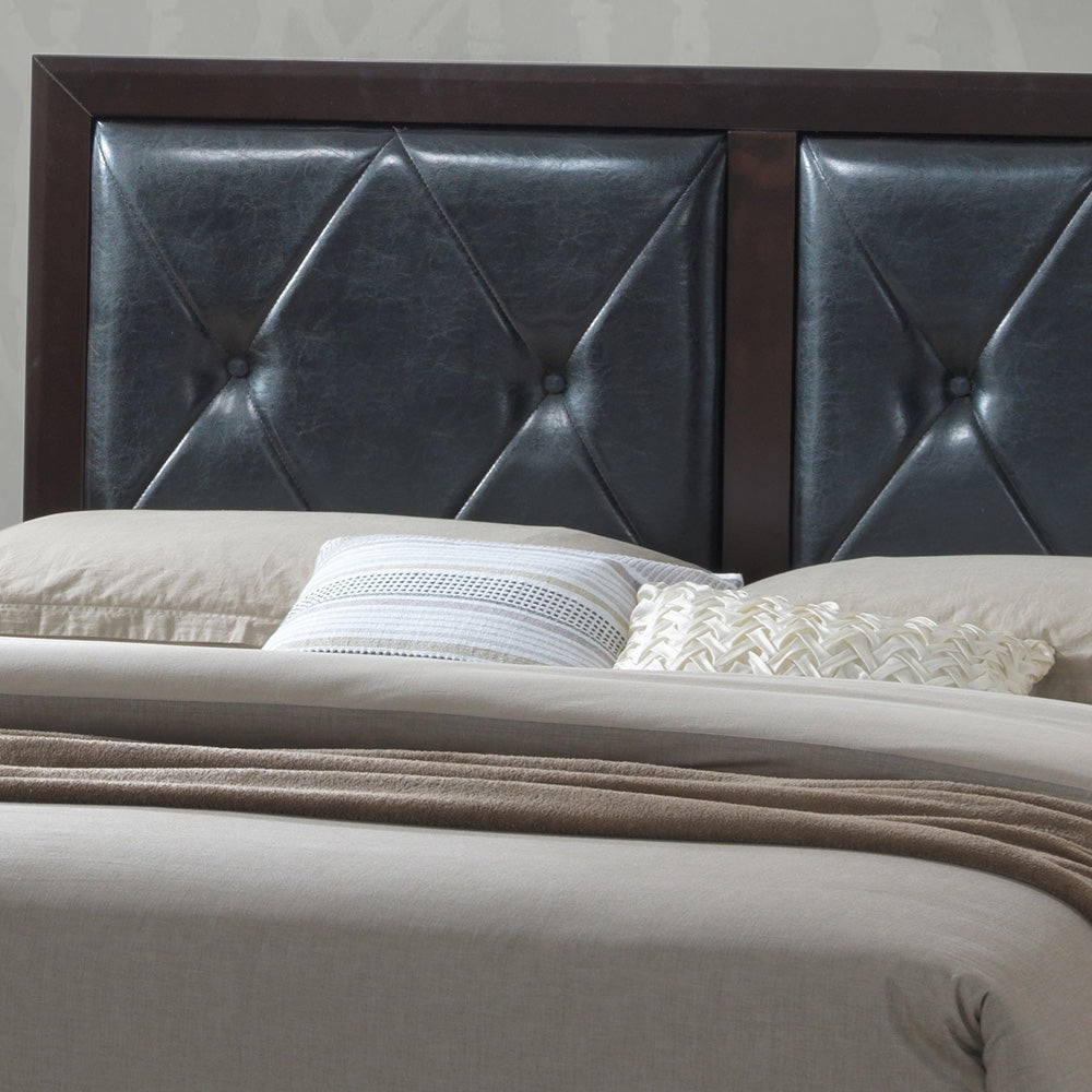 Elegant Transitional King Bed In Rich Espresso Espresso Mdf