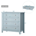 Drawer Dresserbar Cabinet Side Cabinet,Buffet Sideboard,Buffet Service Counter,Solid Wood Frame,Plasticdoor Panel,Retro Shell Handle,Applicable To Dining Room,Living Room,Kitchen Corridor,Grayish Blue 3 4 Drawers Grayish Blue Primary Living Space Solid