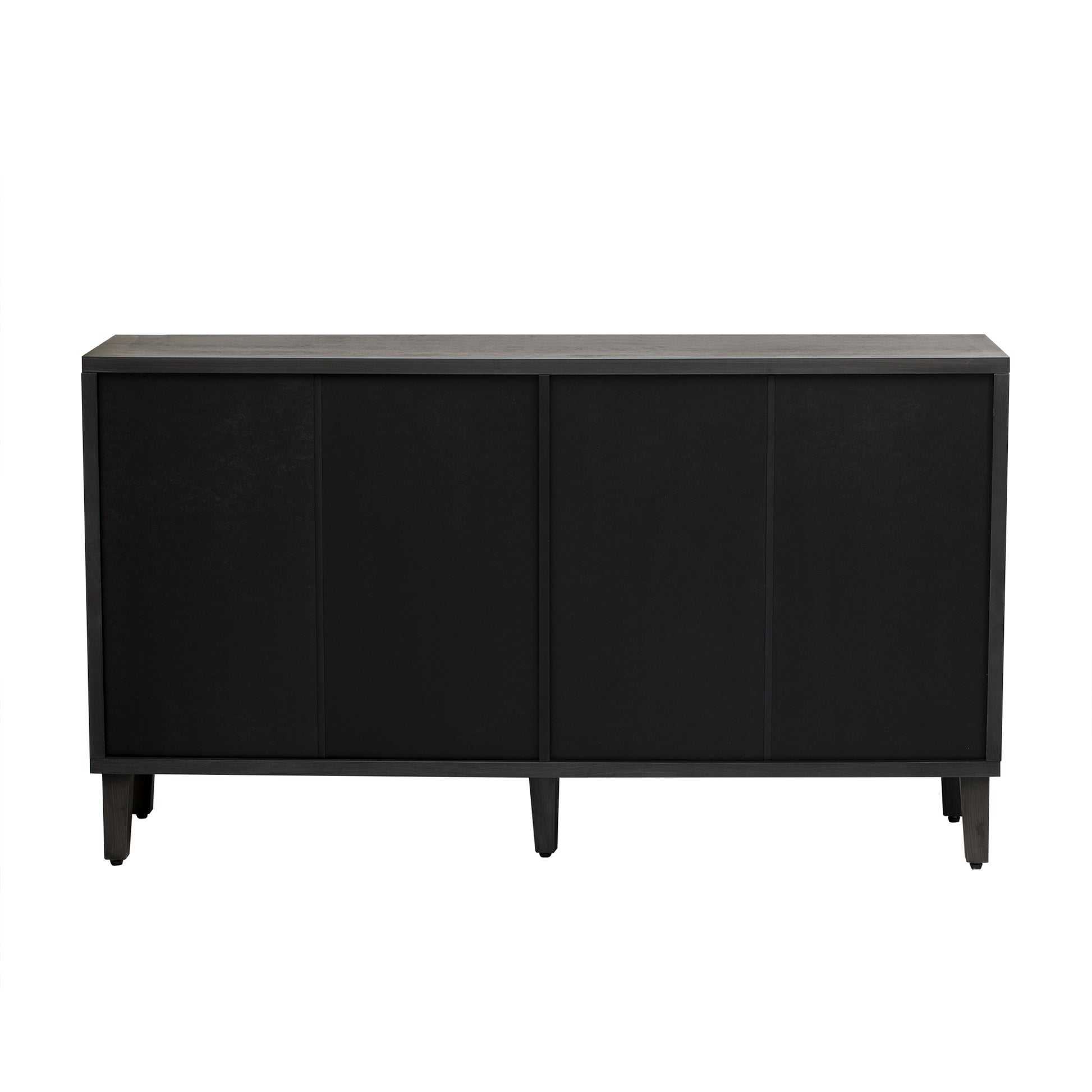 Light Luxury Style Cabinet With Four Linen Cabinet Doors,Suitable For Living Room,Study Room,Entrance 1 2 Shelves Black Mdf