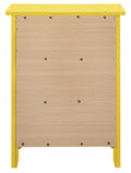 Daniel G1302 N Nightstandyellow Yellow 3 Drawers Particle Board