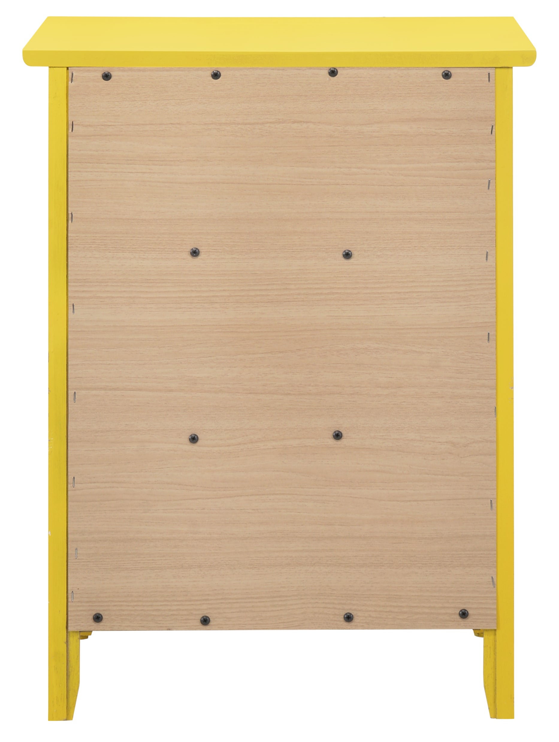 Daniel G1302 N Nightstandyellow Yellow 3 Drawers Particle Board