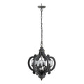 Farmhouse Chandelier, 6 Light Wood Chandelier Pendant Light Fixture With Adjustable Chain For Dining Room Living Room Entryway, Bulb Not Included Gray Mdf Metal