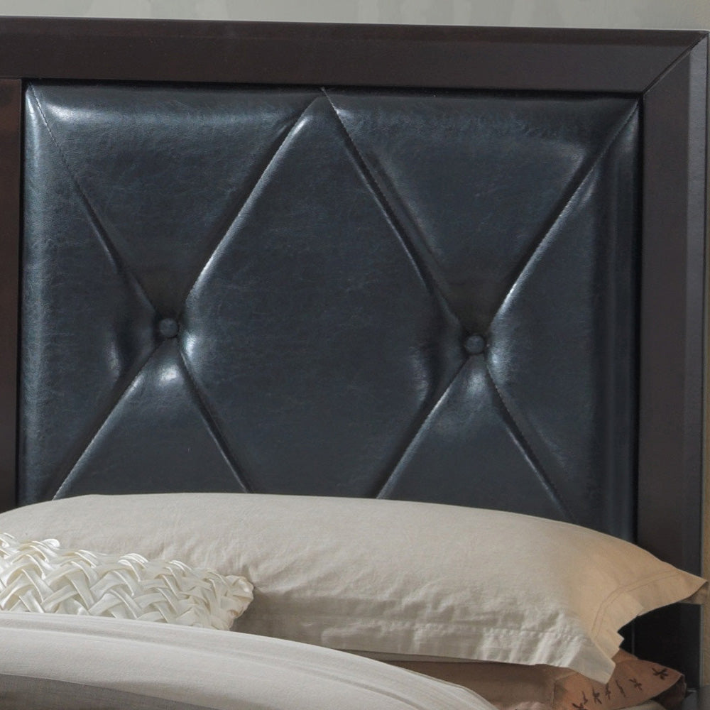 Elegant Transitional King Bed In Rich Espresso Espresso Mdf