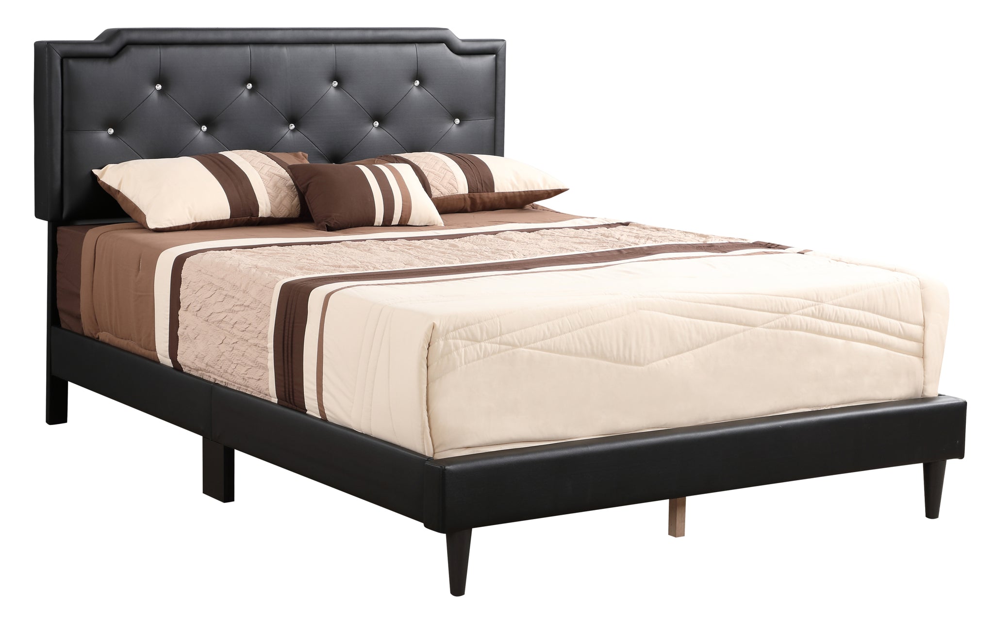 Deb G1119 QB UP Queen Bed All In One black-foam-pu