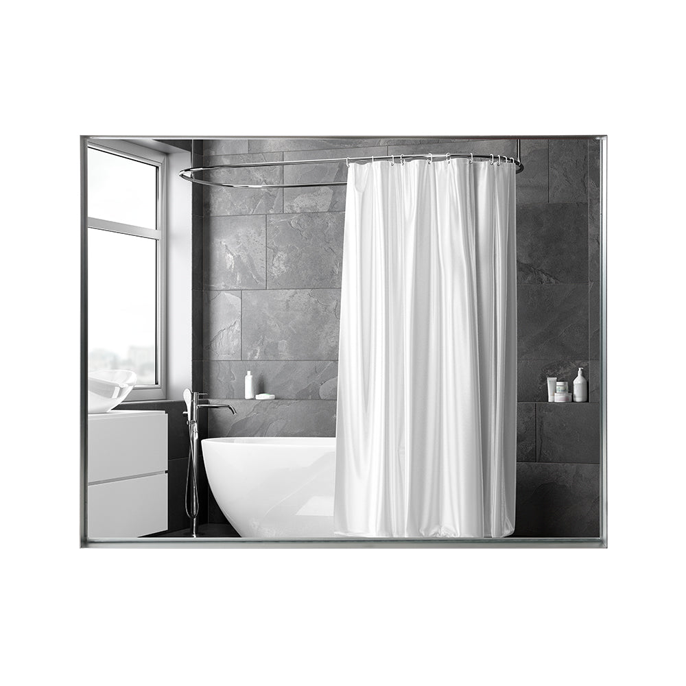 36x30inch Glossy Brushed Silver Framed Mirror For