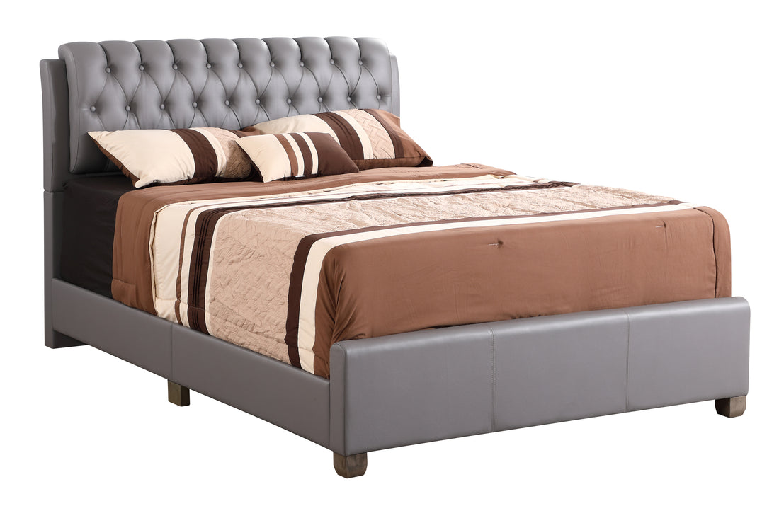 Modern Light Grey King Bed For Your Retreat Light Grey Foam Pu