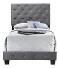 Suffolk G1401 Tb Up Twin Bedgray Gray Foam Velvet