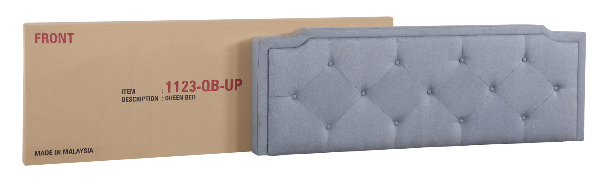 Deb G1123 Qb Up Queen Bed All In One Boxblue Box Spring Required Queen Blue Foam Fabric