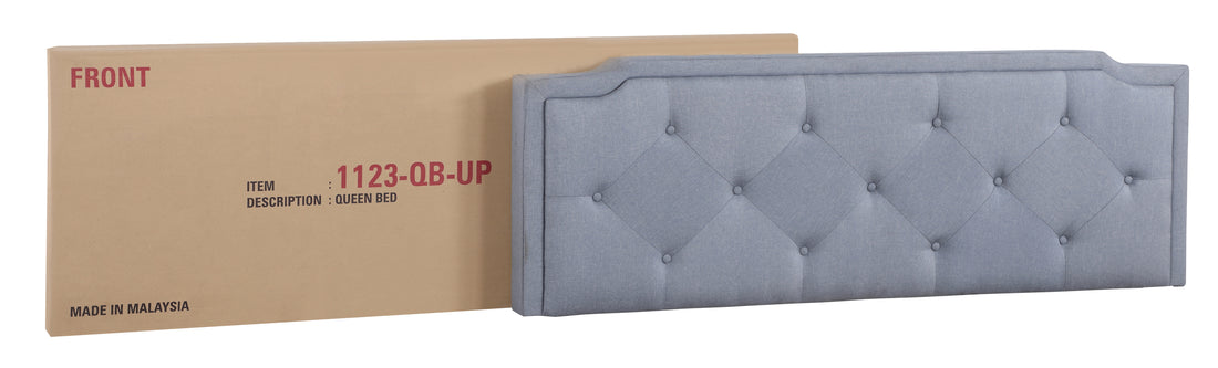 Deb G1123 Kb Up King Bed All In One Boxblue Box Spring Required King Blue Panel Foam Fabric