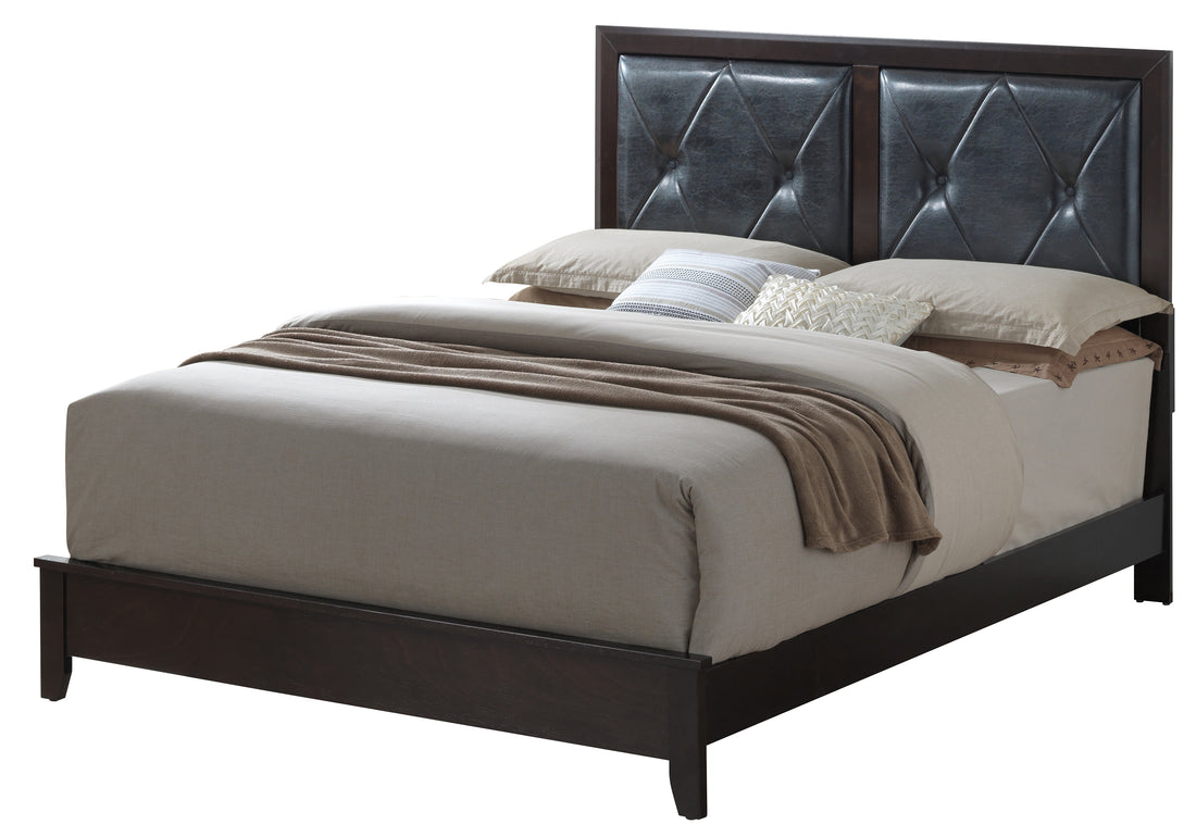 Elegant Transitional King Bed In Rich Espresso Espresso Mdf