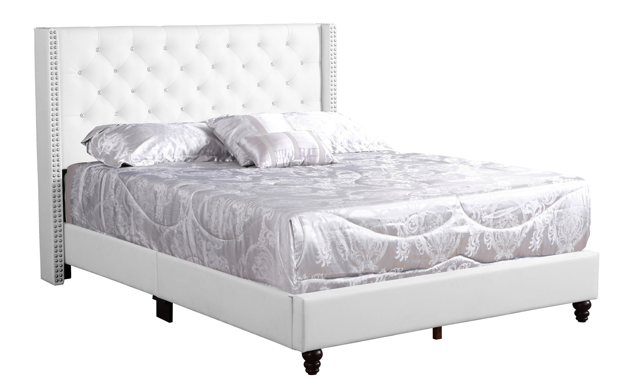 Julie G1918 KB UP King Upholstered Bed white-foam-pu