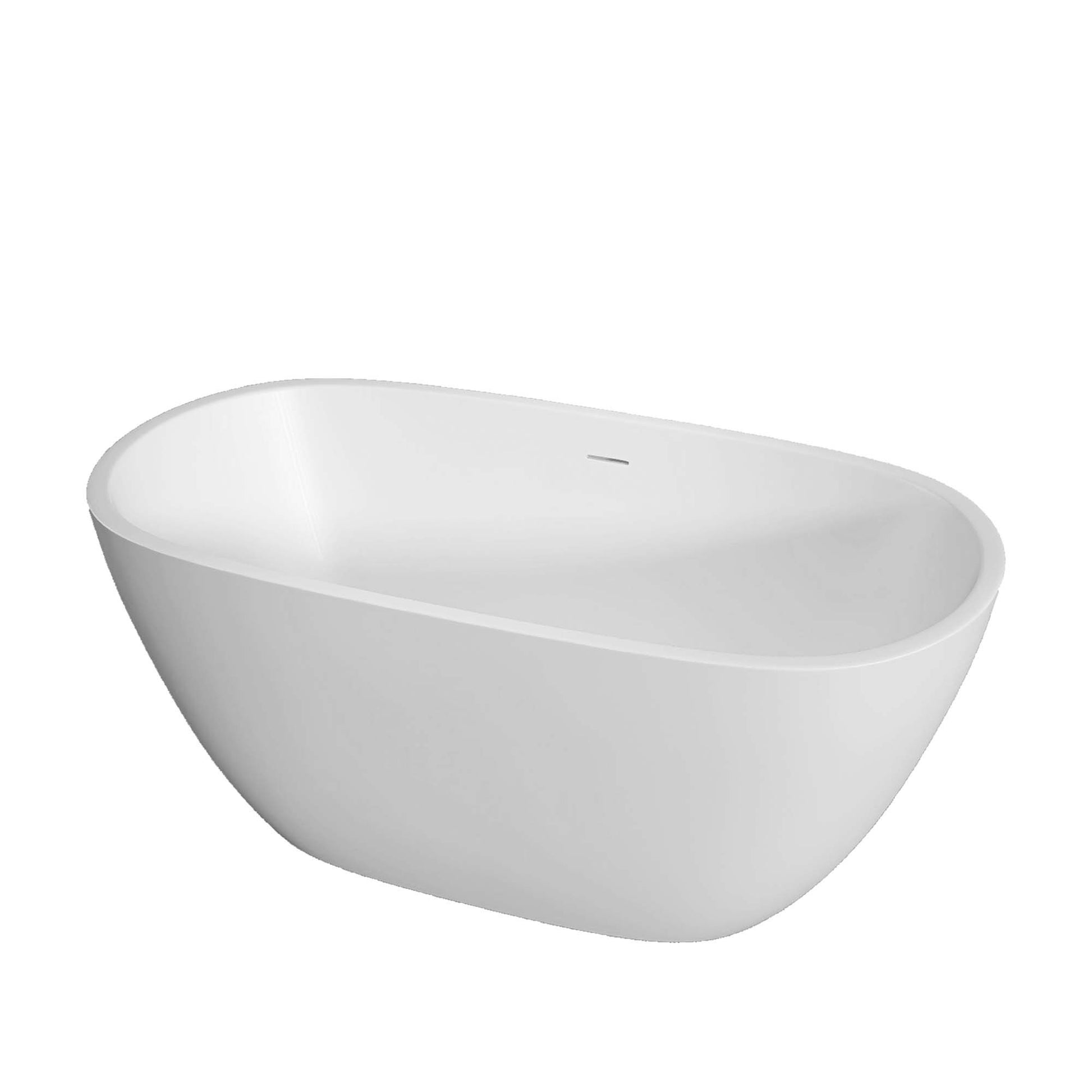 65" Acrylic Free Standing Tub Classic Oval Shape Soaking Tub, Adjustable Freestanding Bathtub With Integrated Slotted Overflow And Chrome Pop Up Drain Anti Clogging Matte White Matte White Oval Bathroom Freestanding Tubs Polished 61 69 In Modern Soaking