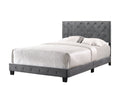 Sophisticated Gray Queen Bed With Style Gray Foam Velvet