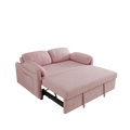 54 Inch Velvet Pink Sofa Sofa Bed Multi Purpose Living Room Retractable Bed Pink Velvet