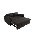 54 Inch Velvet Sofa Sofa Bed Dual Purpose Living Room Retractable Bed Black Sofa Black Velvet