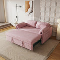 54 Inch Velvet Pink Sofa Sofa Bed Multi Purpose Living Room Retractable Bed Pink Velvet