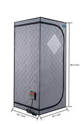 Portable Full Size Grey Infrared Sauna Tent Personal Home Spa, With Infrared Panels, Heating Foot Pad, Controller, Foldable Chair ,Reading Light. Easy To Install. Fast Heating, With Fcc Certification Cement Grey Polyester Polyester