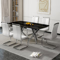 Large Modern Minimalist Rectangular Dining Table With 0.39 