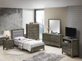 Stylish Gray Twin Bed With Versatile Design Box Spring Required Twin Gray Particle Board