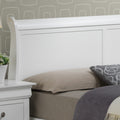 Charming Traditional King Storage Bed In White White Particle Board
