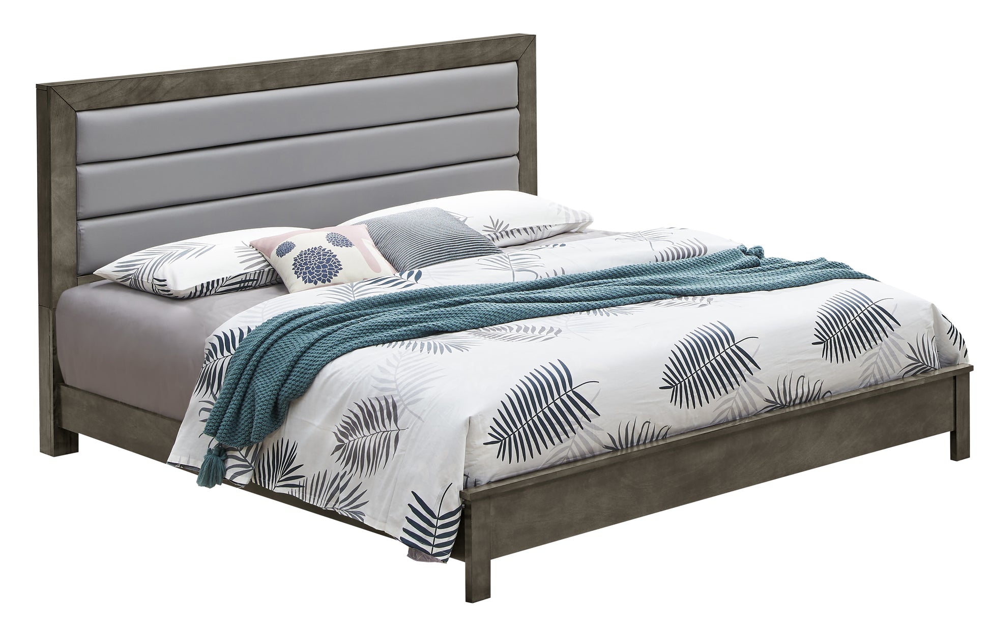 Stylish Gray Twin Bed With Versatile Design Box Spring Required Twin Gray Particle Board