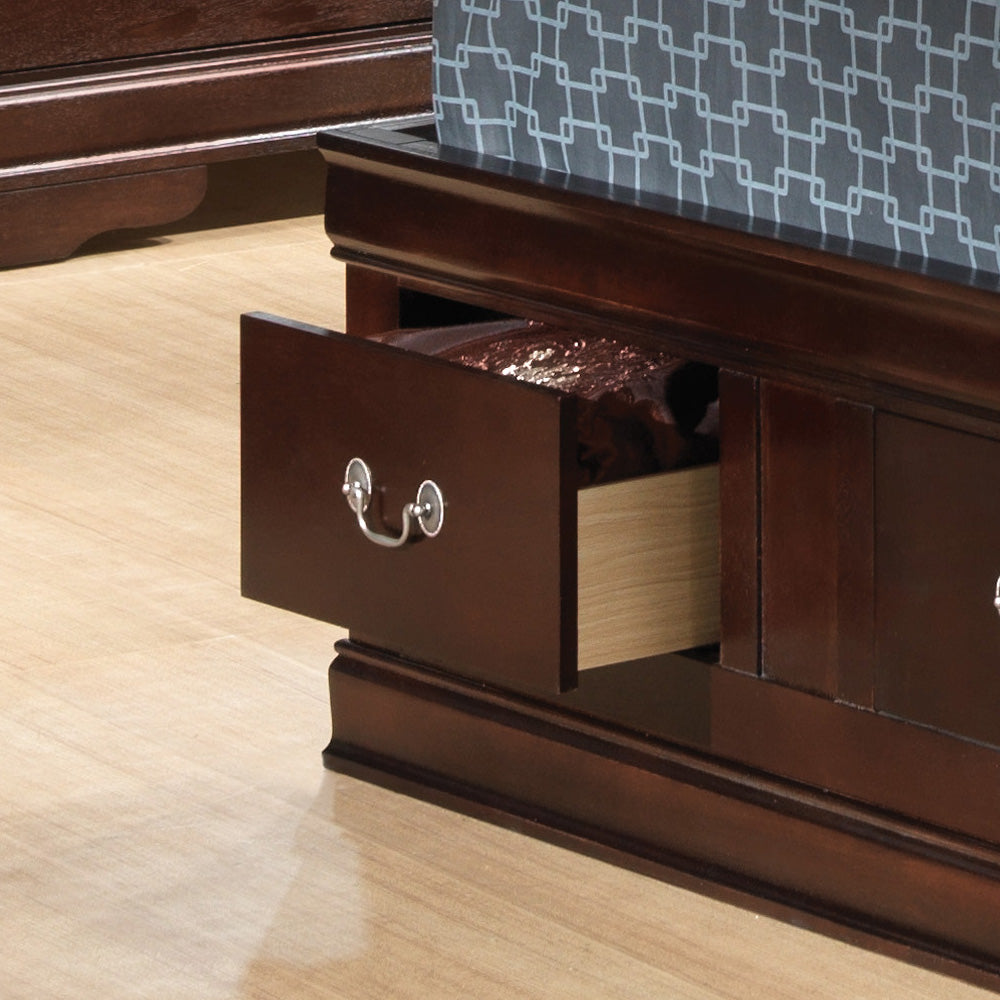 Louis Phillipe G3125B Tsb Twin Storage Bedcappuccino Box Spring Not Required Twin Cappuccino Partice Board Mdf Pine Wood