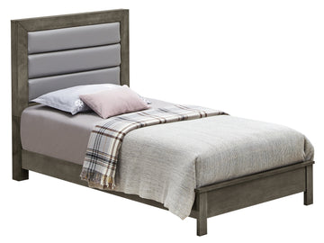 Stylish Gray Twin Bed With Versatile Design Box Spring Required Twin Gray Particle Board