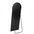 Black 65X22 Inch Metal Arch Stand Full Length Mirror Black Classic Mdf Glass Aluminium Alloy