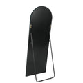 Black 71X31.5 Inch Metal Arch Stand Full Length Mirror Black Classic Mdf Glass Aluminium Alloy