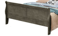 Traditional Gray King Bed For Elegant Bedrooms Gray Particle Board