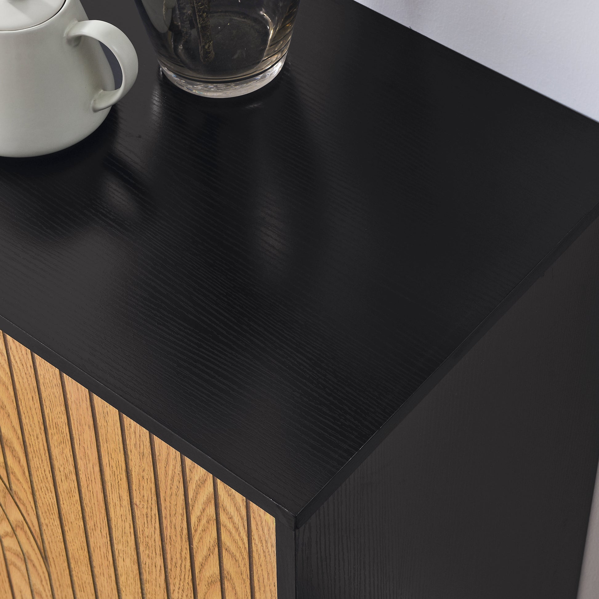 Cabinets Black Solid Wood Mdf