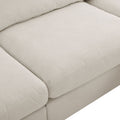 Upholstery Convertible Sectional Sofa, L Shaped Couch With Reversible Chaise Beige Polyester