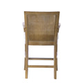 Cane Back Counter Stool Cream Reclaimed Natural Polyester