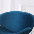 2 Chair 1 Carton Velvet Dining Chairs, Upholstered Living Room Chairs With Gold Metal Legs 6 Colors Blue Velvet