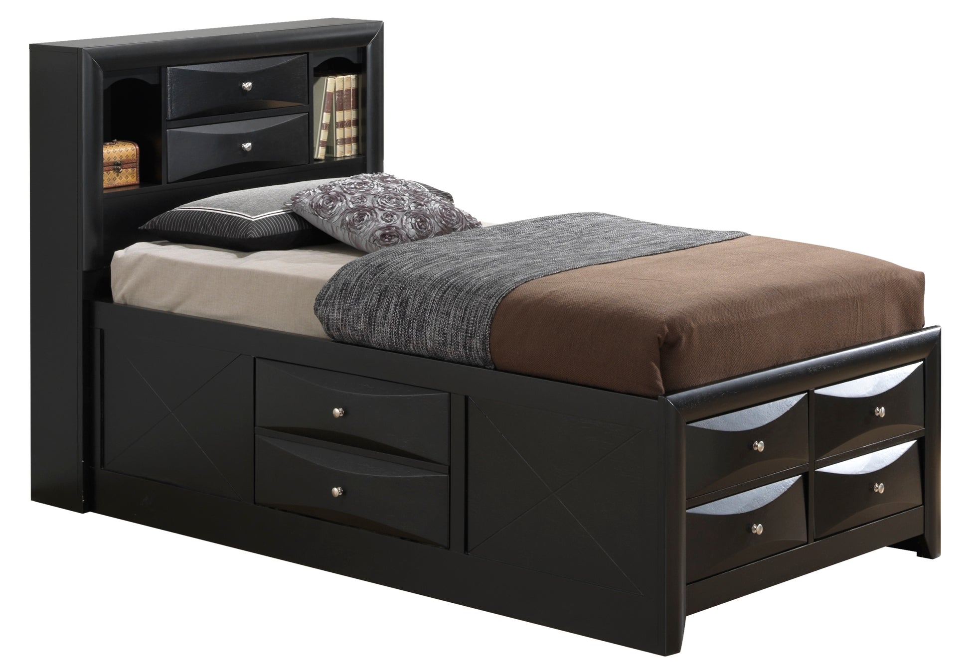 Marilla G1500G Fsb3 Full Storage Bedblack Black Particle Board