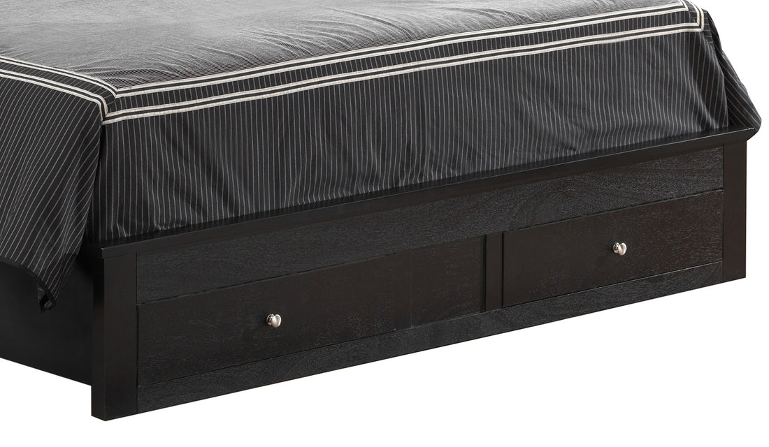 Burlington G2450D Fsb2 Full Storage Bedblack Box Spring Not Required Full Black Particle Board