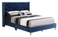 Julie G1924 Qb Up Queen Upholstered Bednavy Blue Navy Blue Foam Velvet