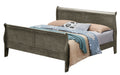 Traditional Gray King Bed For Elegant Bedrooms Gray Particle Board